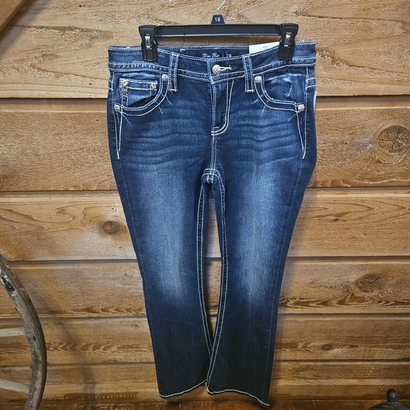 Miss Me Dark Blue Boot Cut Jeans - Picture 1 of 9